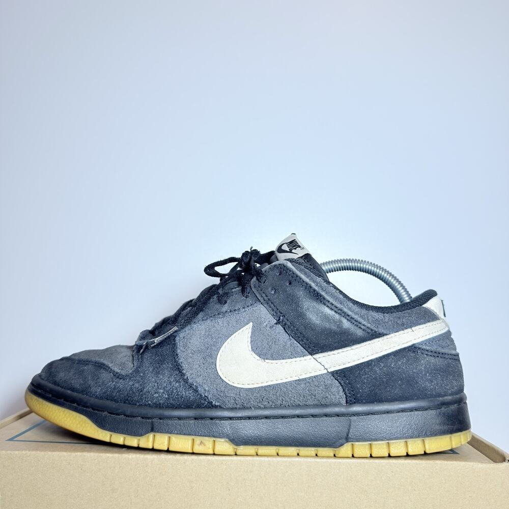 Nike Dunk Low SE Black Grey Gum Mens Size 9 Suede Skate Shoes Casual Sneakers